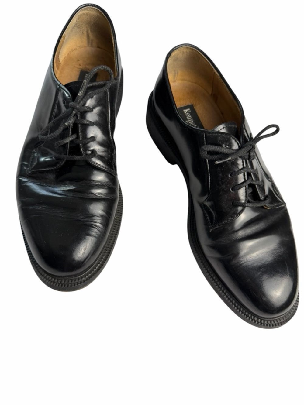 Men’s KC classic Black Leather Oxfords made in Italy size 8